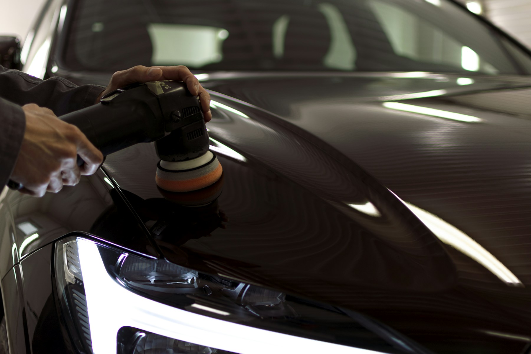 Licensed stock photo showing detailed vehicle interior work